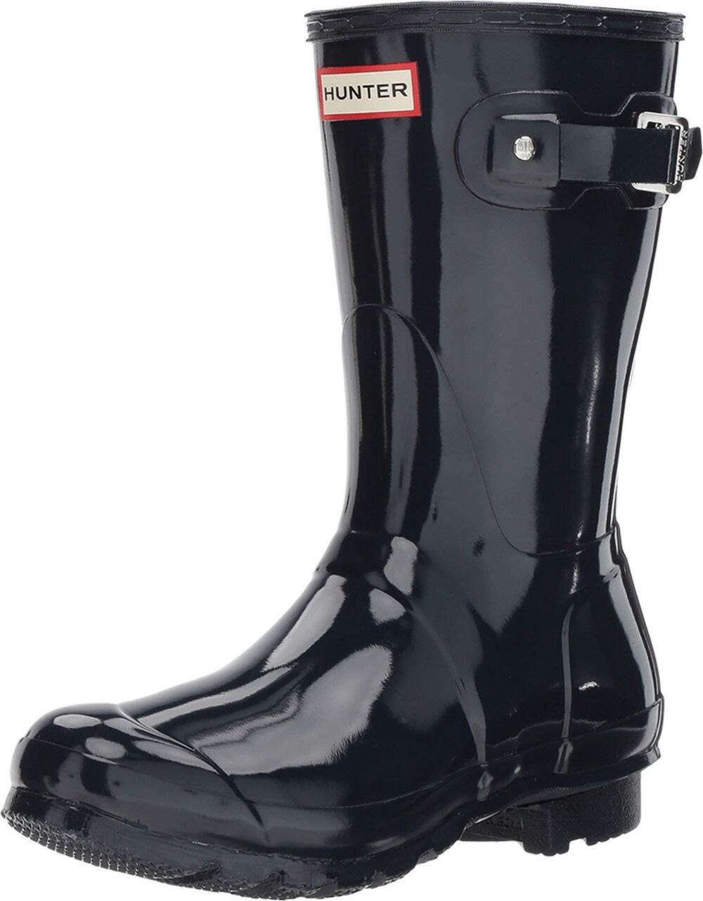 Hunter Womens Original Short Dark Olive Rain Boot - 9 B(M) US